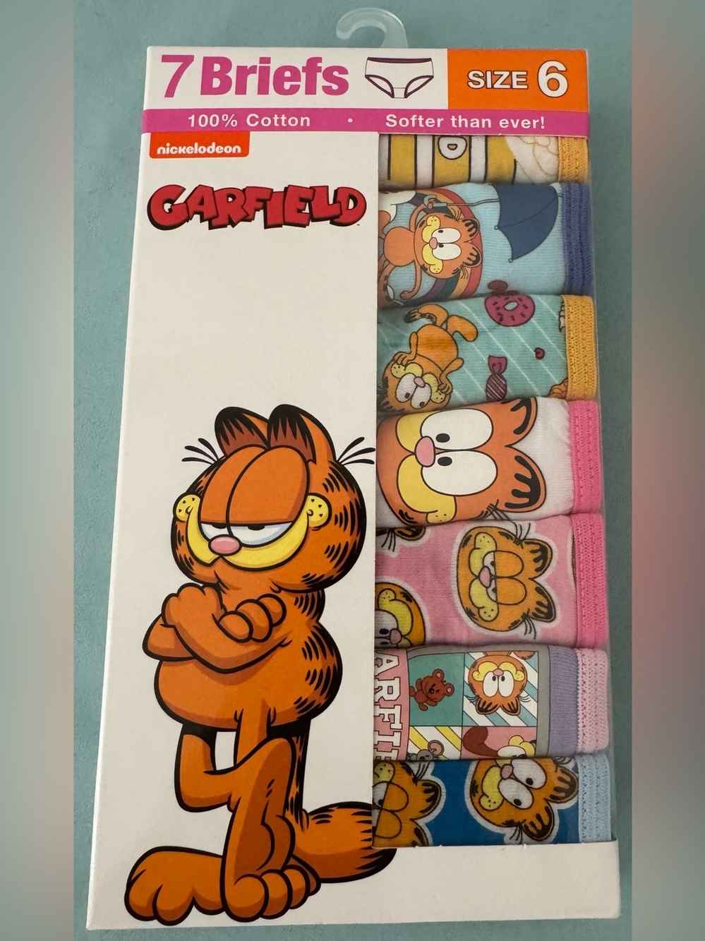 Garfield 7-Pack Girls Briefs Size 6 - Multicolor
